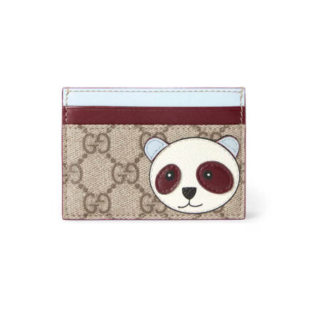 Gucci Bi-Color GG Card Case With Panda Detail