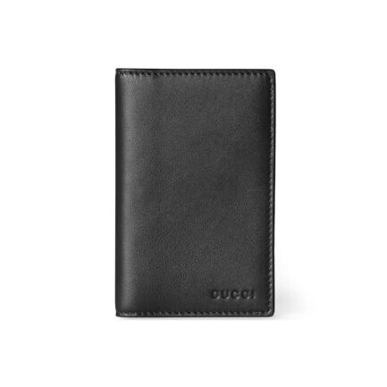 Gucci GG Emblem Bi-Fold Embossed Card Case