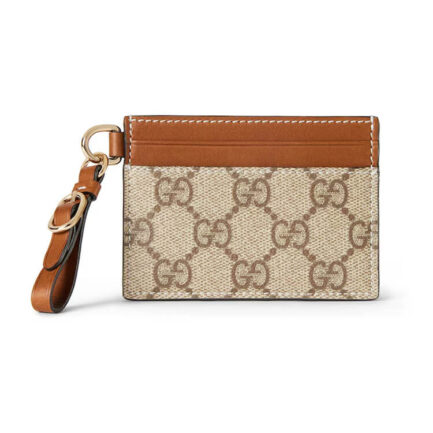 Gucci GG Emblem Card Case With Strap