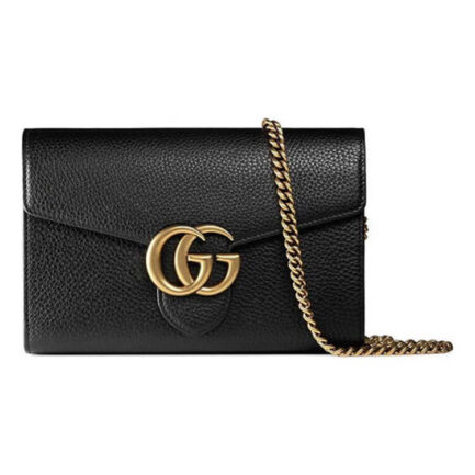 Gucci GG Marmont Leather Chain Wallet