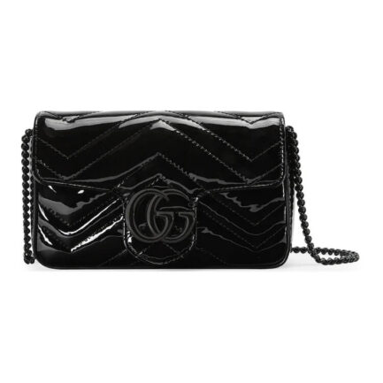Gucci GG Marmont Patent Super Mini Bag
