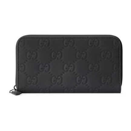 Gucci GG Rubber-effect Zip Around Wallet