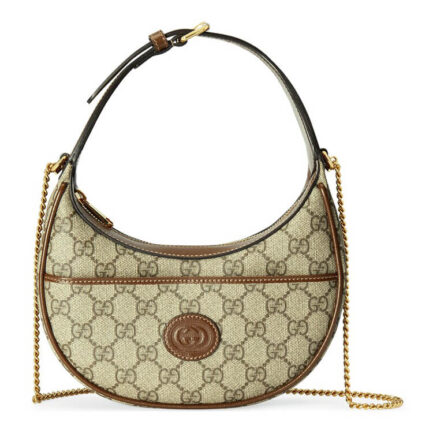 Gucci Half-moon-shaped Mini Bag With Interlocking G